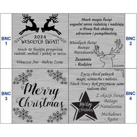 Srebrny naszyjnik koniczynka 925 z grawerem – łańcuszek pancerka + pudełko z dedykacją