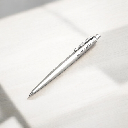 Ołówek Parker Jotter CT Stalowy z Grawerem – Personalizowany Prezent Firmowy i Okolicznościowy