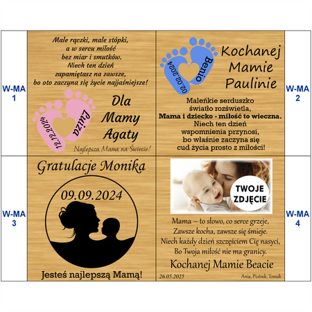 Złoty naszyjnik stópki 585 – prezent dla młodej mamy w pudełku z dedykacją
