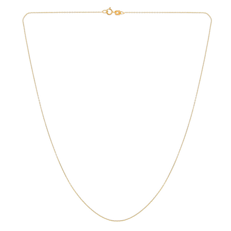 Łańcuszek ankier diamentowany złoto 585 najcieńszy 45 cm | elegancki złoty łańcuszek damski