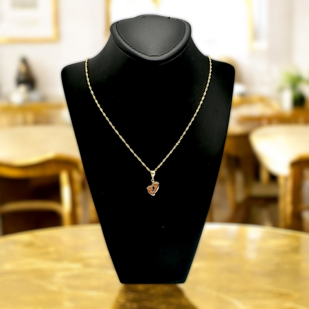 Złoty Naszyjnik Podwójne Stópki 585 z Grawerem – Łańcuszek w Pudełku z Dedykacją