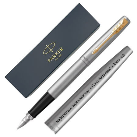 Pióro wieczne Parker z grawerem Jotter stalowy GT Prezent na każdą okazję, dla ucznia, dla nauczyciela, dla absolwenta