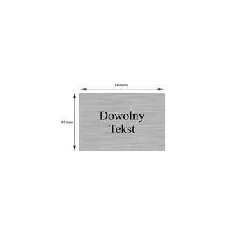 Tabliczka srebrna z dowolną dedykacją 60 mm x40 mm