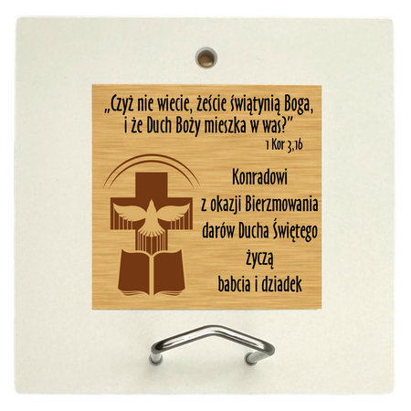 Pamiątka Bierzmowania Estego – Obrazek 12x12 z Personalizacją