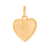 Medalik serce z Matką Boską Fatimską złoto 585, 0,95 g + grawer gratis