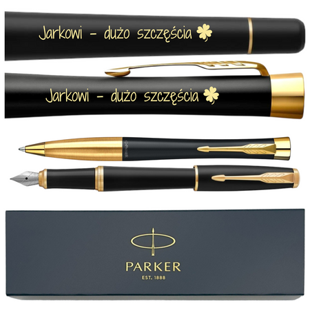Zestaw Pióro i Długopis Parker Urban z Grawerem – Personalizowany Prezent dla Nauczyciela, Promotora, Absolwenta, na Dzień Matki, Dzień Ojca, Rocznice i Urodziny