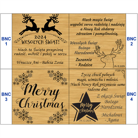 Szare pudełko welurowe z białym atłasem + złota tabliczka z dedykacją