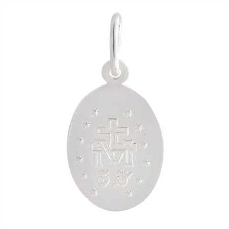 Srebrny medalik owalny pr. 925 – Matka Boska Niepokalana | Prezent religijny