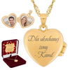 Elegancki naszyjnik sekretnik serce 925 pozłacane, pudełko welurowe z dedykacją – grawer gratis