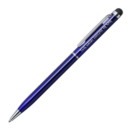 Długopis aluminiowy niebieski Touch Tip Grawer Prezent dla Chłopaka