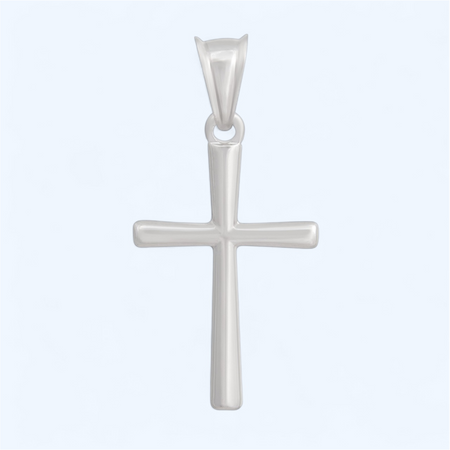 Srebrny Krzyżyk Minimalistyczny Próby 925 – Prezent na Chrzest, Komunię, Bierzmowanie