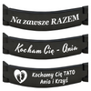 Czarna Stalowa Bransoleta 20 cm z Grawerem – Unikatowy Personalizowany Prezent dla Mężczyzny, ICE, Walentynki, Dzień Ojca, Urodziny, Imieniny 