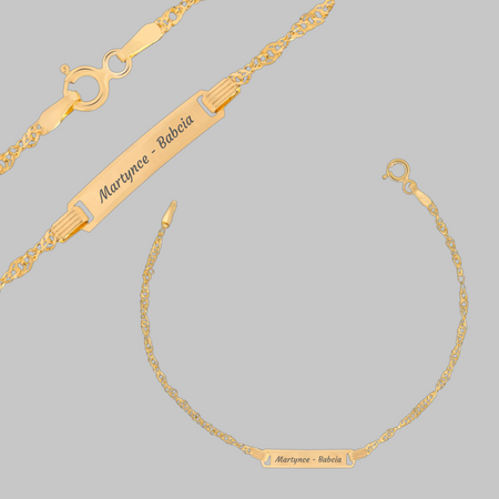 Złota bransoletka dziecięca 585 – wyjątkowy upominek na chrzest, roczek, komunię