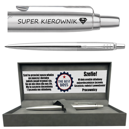 Personalizowany Długopis Parker Jotter CT z Grawerem i Dedykacją – Prezent dla Nauczycieli, Promotorów, Wychowawczyń w Przedszkolu, na Komunię, Bierzmowanie, Zakończenie Roku, Obrony Pracy, Jubileusze Firmowe