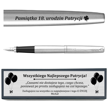 Pióro Stalowe CT z Grawerem – Personalizowane w Pudełku z Tabliczką Dedykacyjną