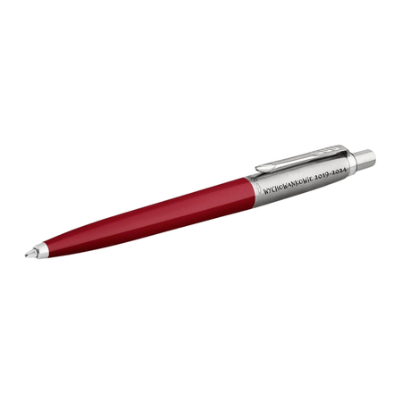 Długopis czerwony Parker Jotter 60 Pudełko Grawer Dedykacja Prezent dla Koleżanki z pracy, dla Nauczycielki, dla mamy, na Urodziny, na Imieniny, pod Choinkę