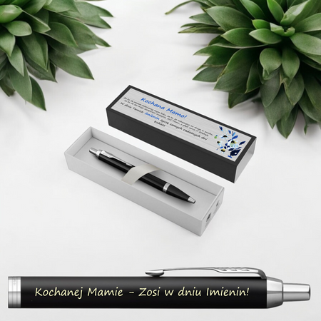 Długopis Parker IM CT Czarny Matowy – Długopis z Grawerem i Tabliczką Dedykacyjną