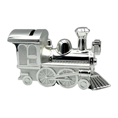 Personalizowana Skarbonka Lokomotywa Zilverstad – Prezent na Chrzest i Roczek