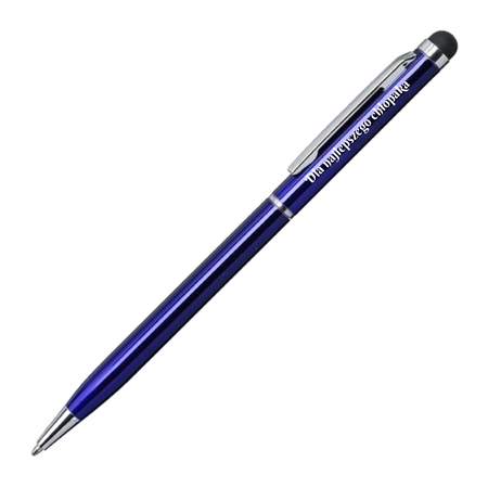Długopis aluminiowy niebieski Touch Tip Grawer Prezent dla Chłopaka