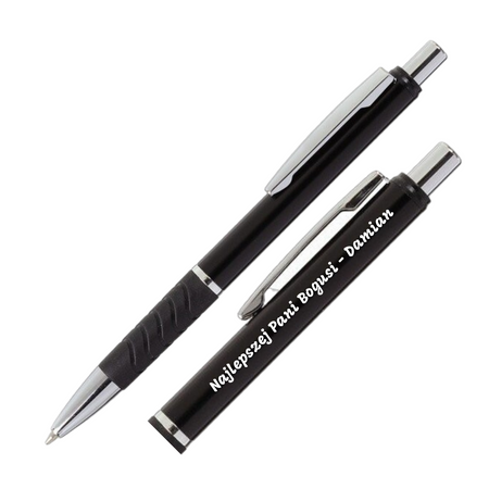 Długopis Aluminiowy Czarny z Grawerem – Personalizowany Prezent i Nagroda Konkursowa