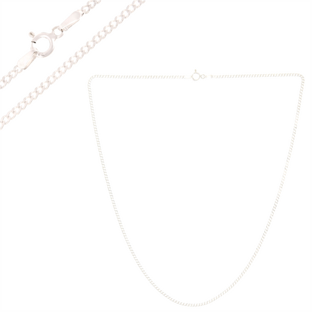 Łańcuszek srebrny Pancerka 925 rodowany 45 cm – klasyczny, trwały, idealny do zawieszki