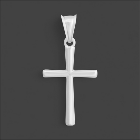 Srebrny Krzyżyk Minimalistyczny Próby 925 – Prezent na Chrzest, Komunię, Bierzmowanie