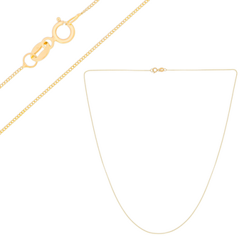 Łańcuszek złoty pr. 585 cienka pancerka 50 cm, waga 0,7 g