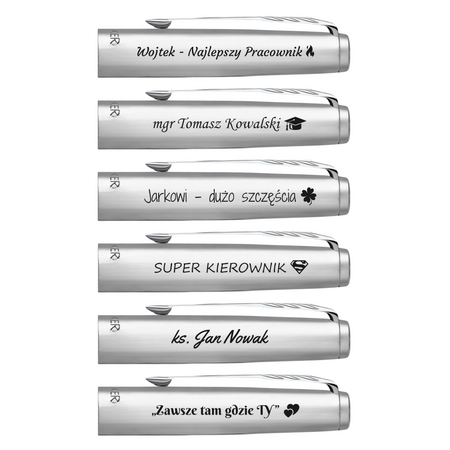 Personalizowane Pióro Wieczne Parker Jotter Specjal CT Czarne z Grawerem i Dedykacją na Tabliczce – Idealny Prezent dla Nauczyciela, Promotora, Magistra, na Urodziny i Rocznice 