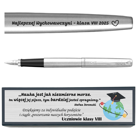 Pióro Stalowe CT z Grawerem – Personalizowane w Pudełku z Tabliczką Dedykacyjną