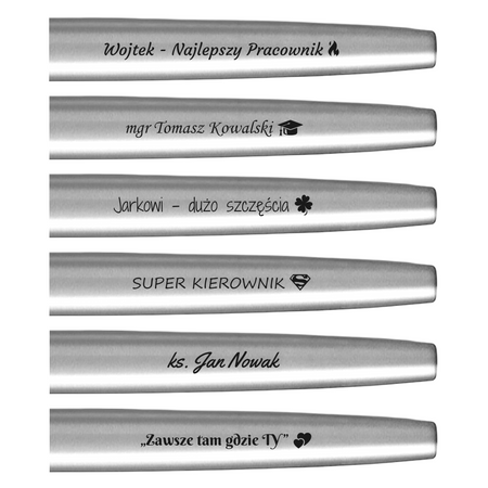 Personalizowane Pióro Stalowe CT z Grawerem w Pudełku z Dedykacją – Prezent na Maturę, Zakończenie Szkoły, Obrona Dyplomatu, Nagroda Konkursowa