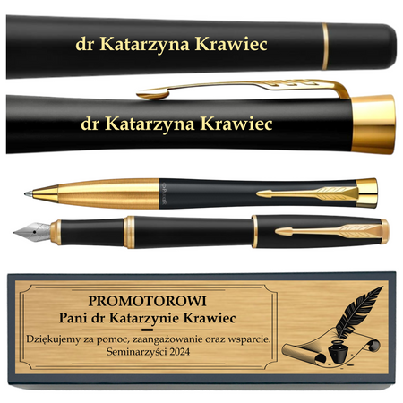 Zestaw Piśmienniczy Parker Urban GT – Pióro i Długopis z Grawerem, Prezent Okolicznościowy