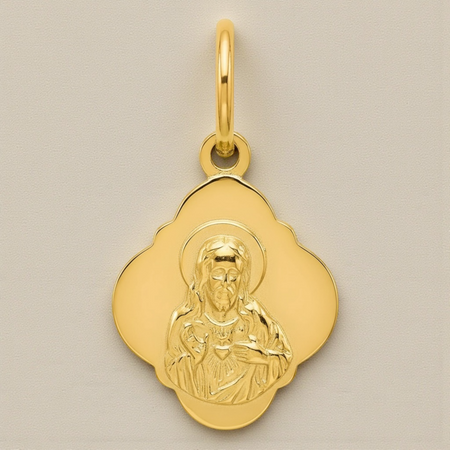 Złoty Medalik Szkaplerz próby 585 – Prezent na Chrzest, Komunię, Bierzmowanie