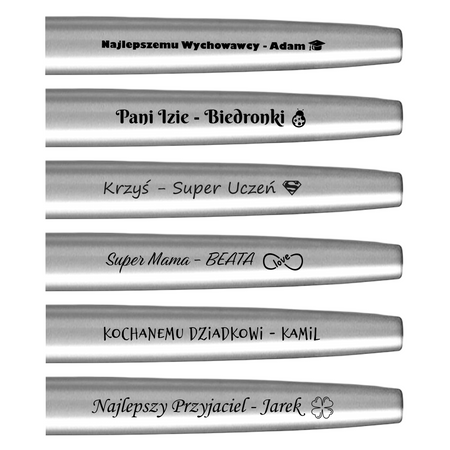 Pióro Stalowe CT z Grawerem – Personalizowane w Pudełku z Tabliczką Dedykacyjną