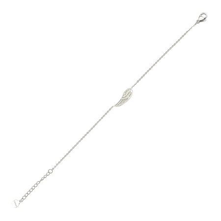 Bransoletka Skrzydło ze Stali Szlachetnej 316L w Kolorze Srebrnym – Personalizowany Prezent w Pudełku z Dedykacją