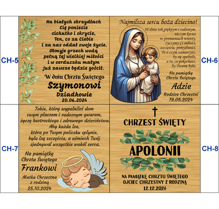 Złoty Medalik z Grawerem Matka Boska i Łańcuszek Singapur p.585 - Elegancki Prezent na Chrzest, Komunię, Bierzmowanie, na Święta w pudełku z dedykacją