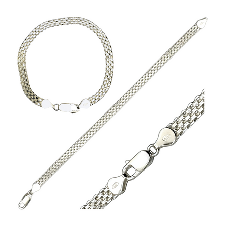 Srebrna Bransoletka Bismark 925 – Szeroka, Elegancka, Srebrna Biżuteria dla Kobiet