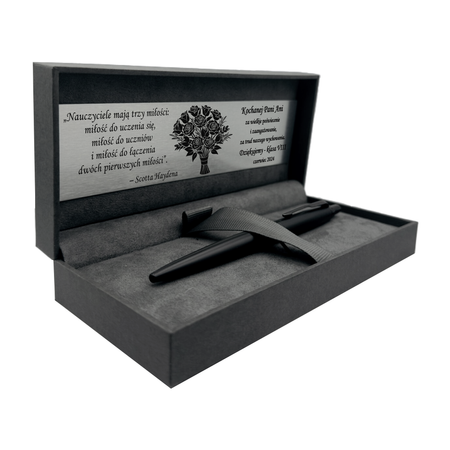 Długopis Parker z grawerem czarny Jotter Monochrome Pudełko z dedykacją Prezent dla Nauczyciela dla Szefa dla Księdza na Urodziny pod Choinkę