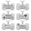 Adresówka dla psa kość srebrna stal nierdzewna personalizowana zawieszka z grawerem