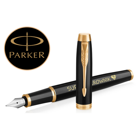  Parker IM GT Czarne Pióro Wieczne z Grawerem – Elegancki Prezent dla Szefa, Prawnika, Nauczyciela