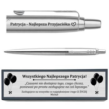 Długopis Parker Jotter CT z Grawerem i Dedykacją – Personalizowany Prezent w Pudełku z Dedykacją