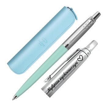 Długopis Miętowy Parker Jotter z Grawerem w Etui – Elegancki Prezent dla Niej