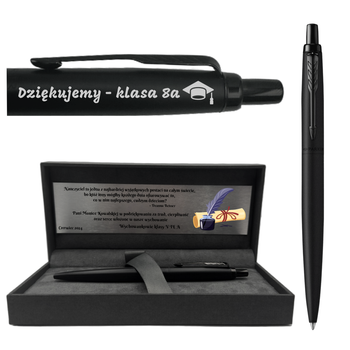 Parker Jotter Monochrome Czarny z Grawerem – Stylowy Prezent dla Szefa, Nauczyciela i Księdza