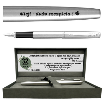 Personalizowane Pióro Wieczne Parker Jotter CT – Stalowe z Grawerem, Prezent Biznesowy i Jubileuszowy