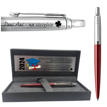 Parker Kensington CT Czerwony – Długopis z Grawerem w Pudełku, Prezent dla Nauczyciela i Szefowej