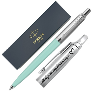 Długopis Parker z Grawerem Jotter Miętowy - Personalizowany Prezent dla Kobiety Sukcesu, Mamy, Siostry, Koleżanki 