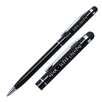 Długopis aluminiowy czarny Touch Tip Grawer Prezent dla Chłopaka