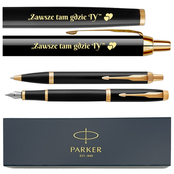 Zestaw Parker IM GT – Pióro Wieczne i Długopis z Grawerem, Personalizowany Prezent Biznesowy i Okolicznościowy
