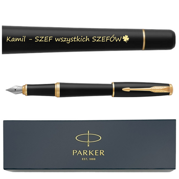 Pióro Wieczne Parker Urban GT Czarny z Grawerem – Ekskluzywny Prezent Biznesowy i Okolicznościowy