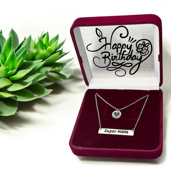 Naszyjnik Podwójny ze Stali Szlachetnej 316L – Personalizowany z Grawerem w Pudełku z Dedykacją